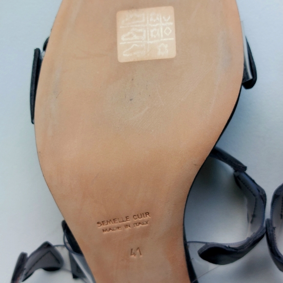 SOLD Laurence Dacade black leather Tamara ankle strap sandals, EU40, NWT, flaw - Picture 9 of 16